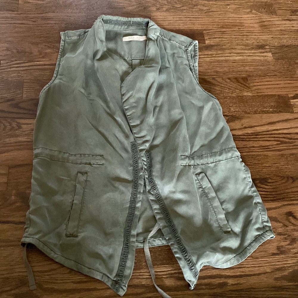 Max jean olive tencel vest